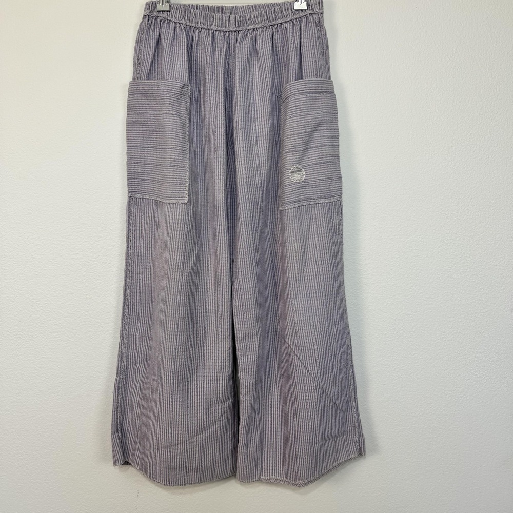 Striped Pants Women's XS/S Purple Wide Leg Pockets‎ Boho Lounge Baggy Beach